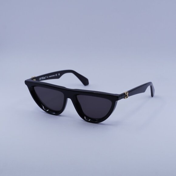 Off-White OERI13V JASPER 1007 Sunglasses Black Geometric Frame, Dark Grey Lenses main image 6
